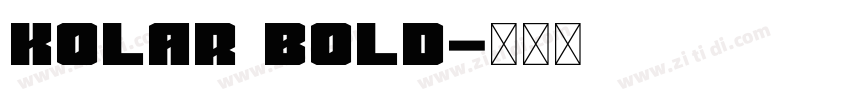 kolar bold字体转换